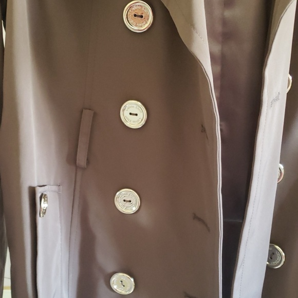 Dark Grey Calvin Klein Trench Coat - Picture 2 of 4